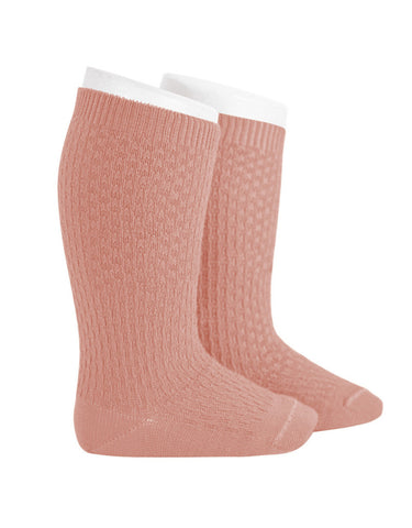 Condor Wool Blend Patterned Knee Sock (#939 Lavender)