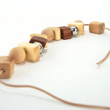 Drei Blatter Natural Wood Pram String