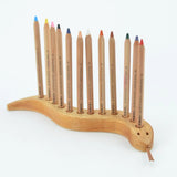 Drei Blatter Wooden Pencil Holder - Snake 12 Holes