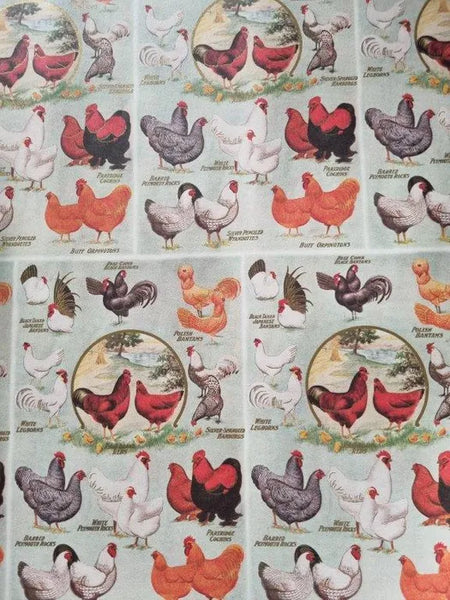 Rosse 1931 Flat Wrap Hens Chickens Paper/ Poster