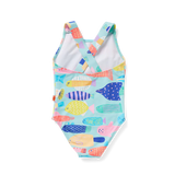 Halcyon Nights Girls Elastic Strap Swim Bathers Rainbow Reef