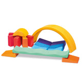 Gluckskafer Wooden Blocks - Sunray Arch Rainbow Yellow/Orange