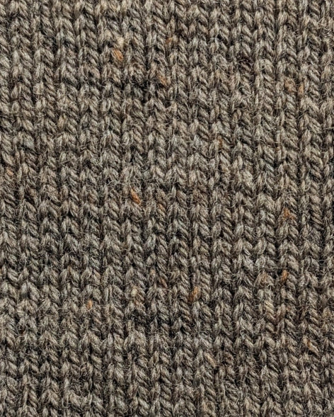 Knitted by Nana Top Knot Beanie - Granite