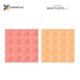 Connetix Tiles - Pastel Lemon and Peach Base Plate Pack