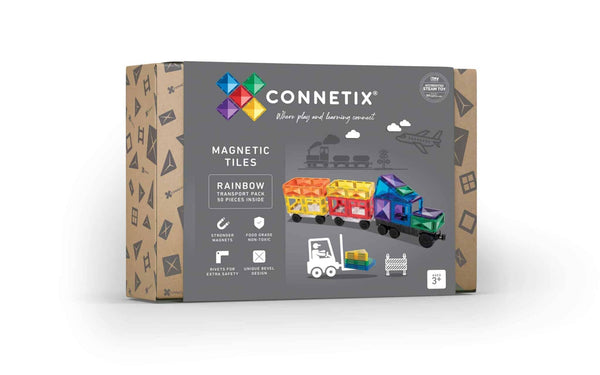 Connetix Tiles - Rainbow Transport Pack 50 piece
