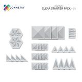 Connetix Tiles - Clear Starter Pack 34 Piece