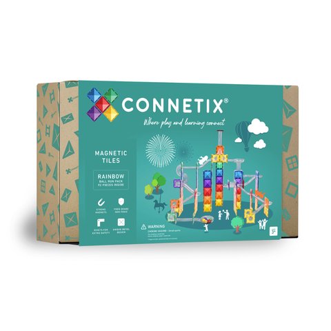 Connetix Tiles - Rainbow Ball Run Pack 92 Piece