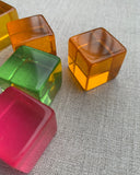 Papoose Bright Lucite Cubes 16pc