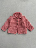 Knitted by Nana Cardigan Rose Petal