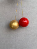 Hand Painted Paper Mache Christmas Bauble - Gold