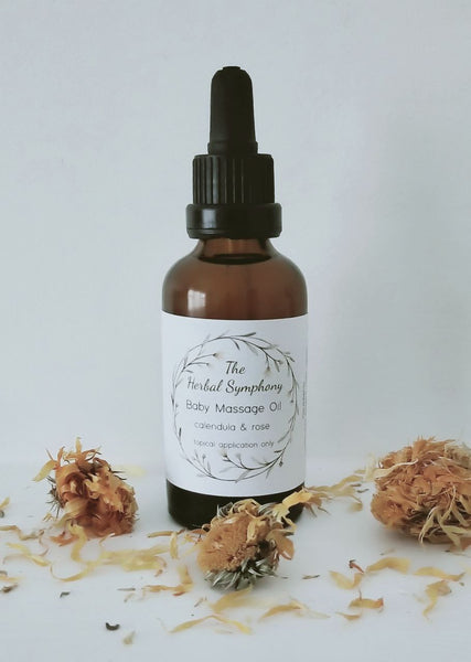 The Herbal Symphony Baby Massage Oil 50ml - Calendula and Rose