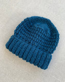 Knitted by Nana Cuff Beanie Coastal Blue