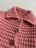 Knitted by Nana Cardigan Rose Petal