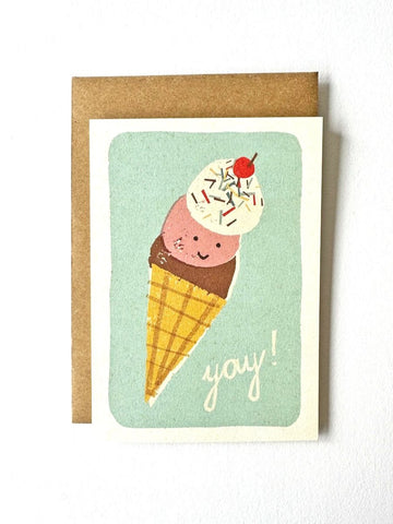 Florence Fry Ice Cream 'Yay" Card