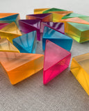 Papoose Lucite Large Triangles 24pc