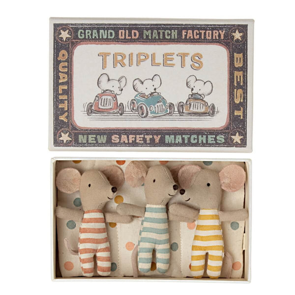 Maileg Triplets Baby Mice in Box