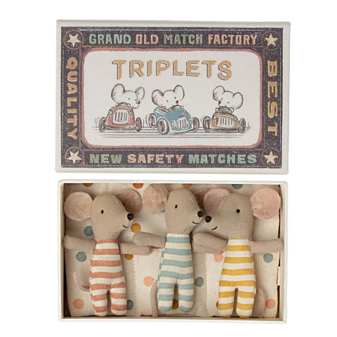 Maileg Triplets Baby Mice in Box