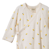 Nature Baby Kimono Pointelle Stretch N Grow Lemon Print