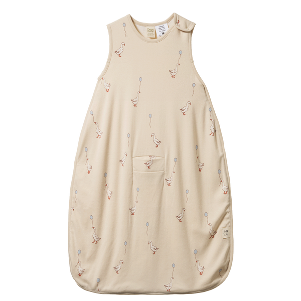 Nature Baby Organic Cotton & Merino Sleeping Bag Goose Lullaby 3-24M