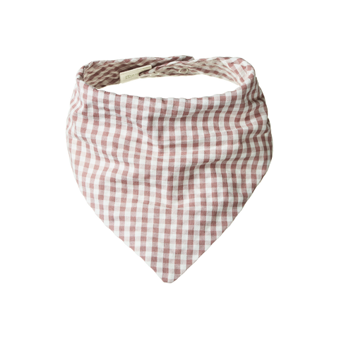 Nature Baby Triangle Bib Woven Twilight Check