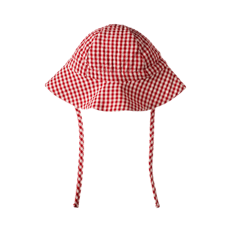 Nature Baby Gingham Sunhat Red Check