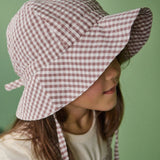 Nature Baby Gingham Sun Hat Twilight Check