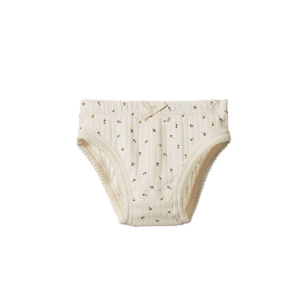 Nature Baby Pointelle Knickers Aster Floral Print