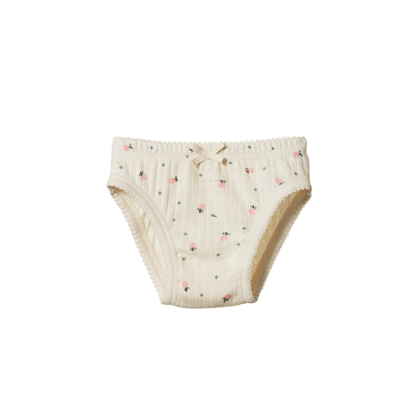 Nature Baby Pointelle Knickers Posey Blossom Print