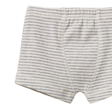 Nature Baby Boxer Short Grey Marle Stripe