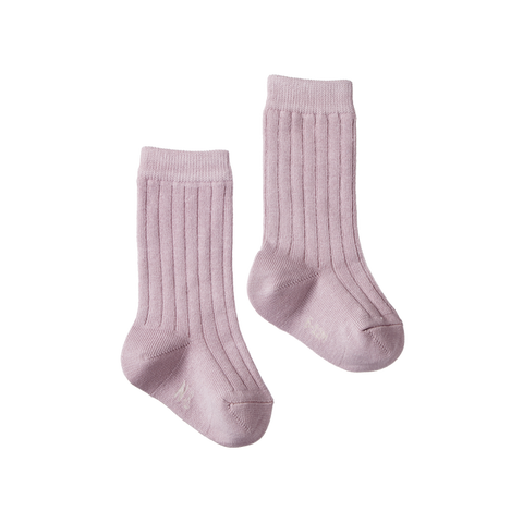 Nature Baby Organic Cotton Rib Socks Lilac