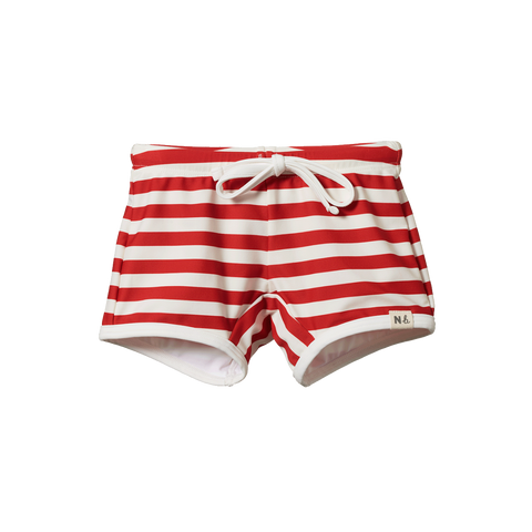 Nature Baby Splash Shorts Red Sea Stripe