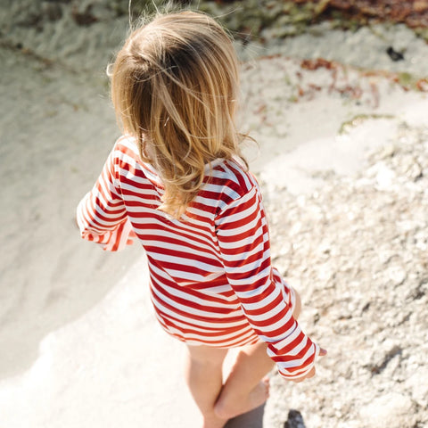 Nature Baby Splash Top Red Sea Stripe
