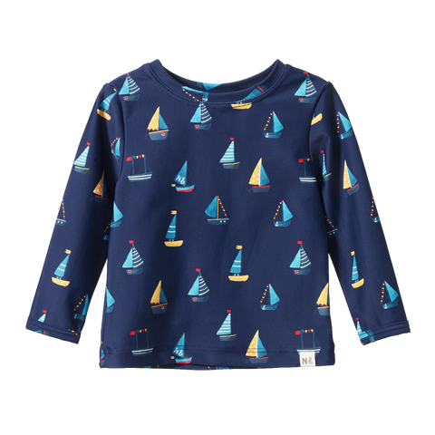 Nature Baby Splash Top Regatta Navy Print