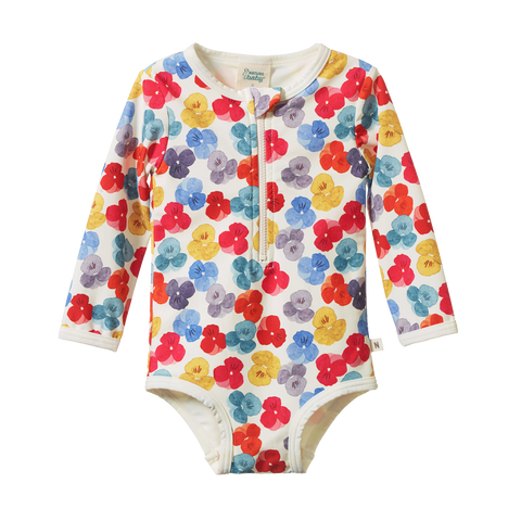 Nature Baby One Piece Bathing Swimsuit Painted Delphne Print