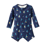 Nature Baby One Piece Bathing Trunks Regatta Navy Print