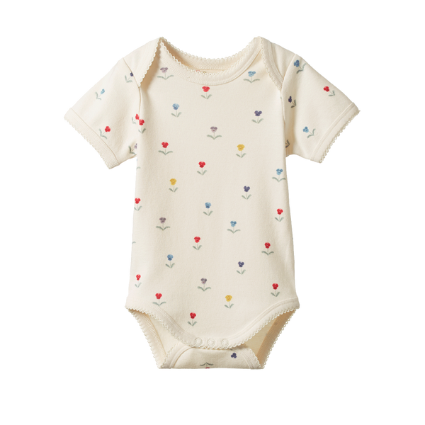 Nature Baby S/S Bodysuit Delphine Print
