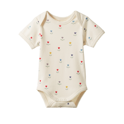 Nature Baby S/S Bodysuit Delphine Print
