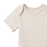 Nature Baby S/S Bodysuit Lilac Pinstripe