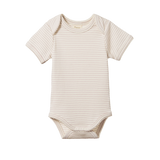 Nature Baby S/S Bodysuit Lilac Pinstripe