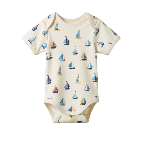 Nature Baby S/S Bodysuit Regatta Print