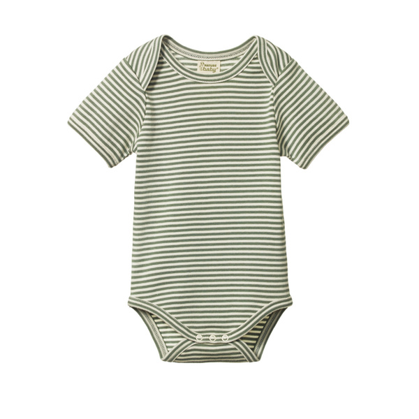 Nature Baby S/S Bodysuit Nettle Stripe