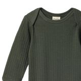 Nature Baby L/S Pointelle Bodysuit Thyme