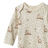 Nature Baby L/S Cotton Bodysuit Rabbitty Print