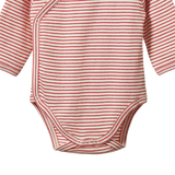 Nature Baby Kimono Bodysuit Red Stripe