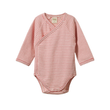 Nature Baby Kimono Bodysuit Red Stripe