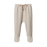 Nature Baby Footed Romper Mushroom Pinstripe