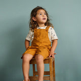 Nature Baby Tucker Shortie Overalls Dijon