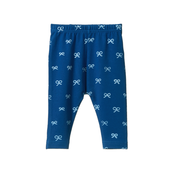 Nature Baby Legging Ribbons Blue Print