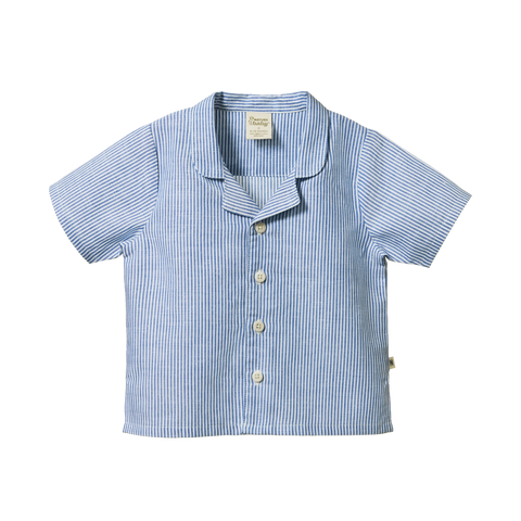 Nature Baby Guthrie Shirt Linen Stripe