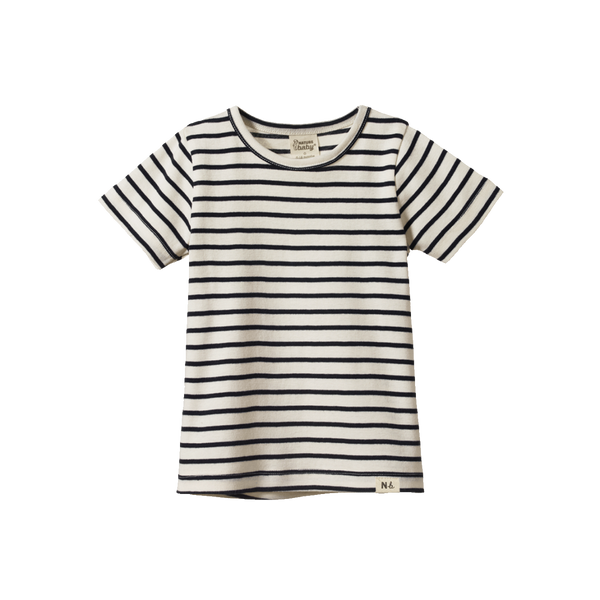 Nature Baby River Tee Navy Sailor Stripe